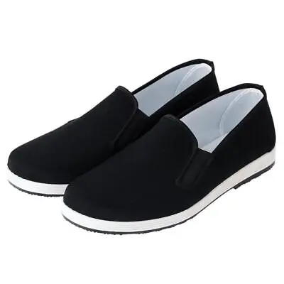 Chinese Old Beijing Mens Slip On Cloth Shoes Comfy Non-slip Casual Canvas Shoes • $35.96