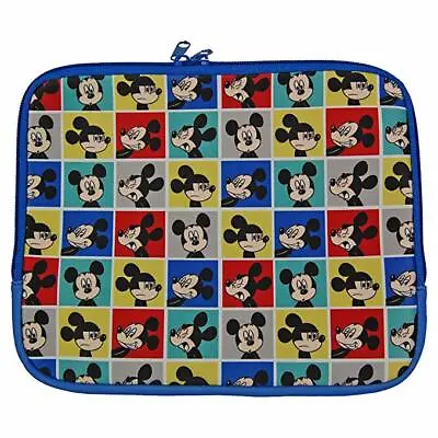 Kids Boys Disney Mickey Mouse IPad Tablet Zip Up Bag Screen Protector Cover Blue • £7.99