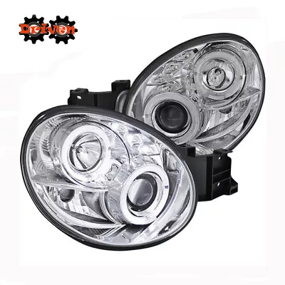 For 02-03 Subaru Impreza WRX Chrome C Lens Dual Halo Projector Headlight Bug Eye • $259.99