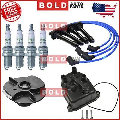 For ACURA INTEGRA B18C1 NGK BLUE TUNE-UP KIT CAP ROTOR SPARK PLUGS WIRE SET • $89.95