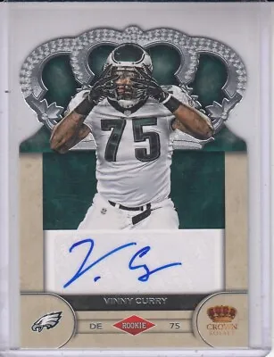 VINNY CURRY 2012 Panini Crown Royale Rookie Signatures #92 RC 167/245 Eagles • $8