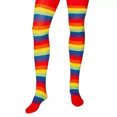 Wicked Costumes Rainbow Tights Adult Fancy Dress • £7.49