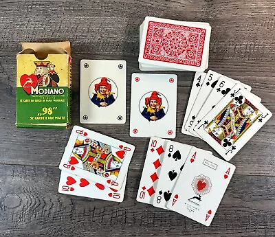 Rare~Vintage Modiano Playing Cards Poker #98 Red Single Deck 52 Cards~2 Jokers • $18.98