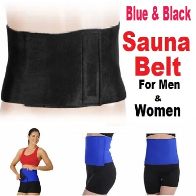 Unisex Sauna Slimming Belt Waist Belt Sweat Fat Cellulite Saun Wrap Belly Burner • £4.68