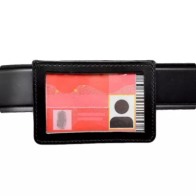 $12.98 • Buy Perfect Fit Horizontal ID PIV Access Control Card Holder W Belt Clip Police EMS 