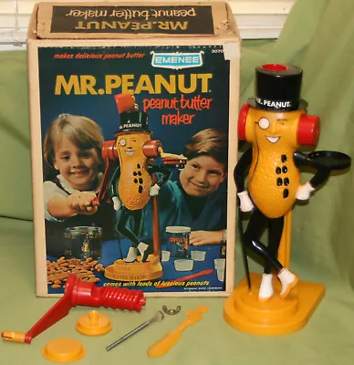 Mr. Peanut Peanut Butter Maker - Emenee 1967 Vintage With Rare Original Box • $54.99