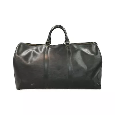 Louis Vuitton Boston Bag Keepall 50 Epi M42962 Unisex Black • $461.47