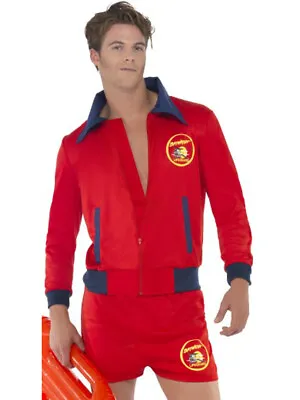 Men's Classic Baywatch Beach Lifeguard Swimsuit Jacket Costume Medium 38-40 • $55.98