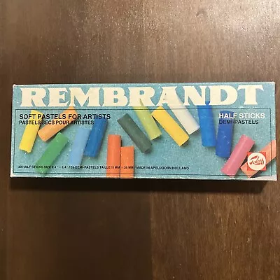 Vintage REMBRANDT SOFT PASTELS Talens 30 Half Sticks .4  X 1.4  Made In Holland • $34.99