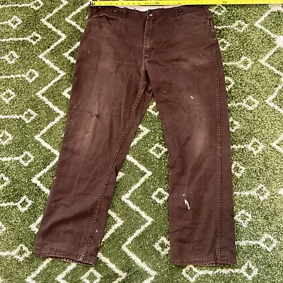 Vintage Ben-Davis Workwear Pants 42x30 Union Yellow Tag Rare Brown USA 42 Waist • $39.99