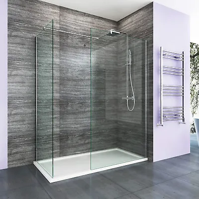 Walk In Shower Enclosure 8mm Easy Clean Glass Wet Room Cubicle Screen Panel  • £222.99