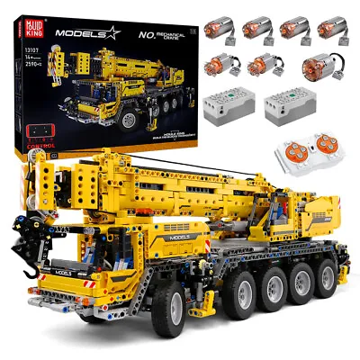 MOULD KING Crane Truck Car Model Clamp Building Blocks Remote Control Toy 13107 • $159.99