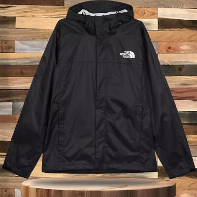 The North Face Men's Venture 2 Dryvent Waterproof Hooded Rain Shell Jacket-Black • $89.96