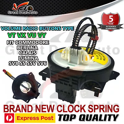 VY Clock Spring With Radio Button 5 YEAR WARRANTY FOR HOLDEN COMMODORE VX VY NEW • $104