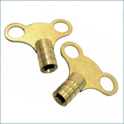 2 X Solid Brass Radiator Bleed Keys - Plumbing Tool Key • £2.59