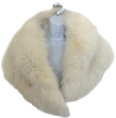 $149.99 • Buy Vintage Blonde Real Fur Stole Capelet Shrug Lined Hook Closure Wedding Formal