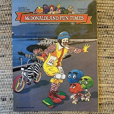 8 Vintage Rare  McDonald's McDonaldland Fun Times Magazine • $75