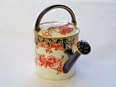 Antique Royal Crown Derby Porcelain Miniature Watering Can Imari 2649 • $29.78