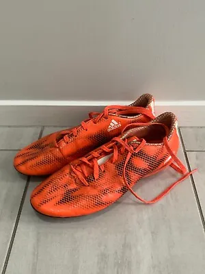 Adidas F10 FG Mens Football Boots B34859 Size US 10.5 Orange Black Moulded Stud • $60