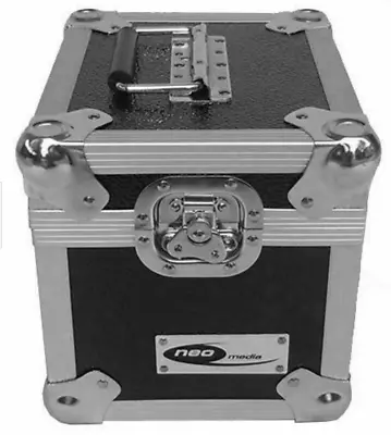 7  Vinyl Record Storage Case DJ Box Holds 100 Singles Neo Black Aluminium +24h • £48.95