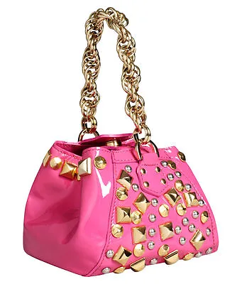 H&m Versace Bag Pink Leather Studded Small Stud Handbags • £39.99