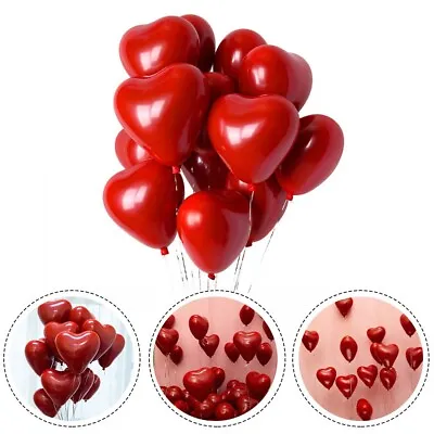 $29.27 • Buy Valentine's Day Balloons Red Latex Heart Latex Red Shape 25cm Heart Shaped