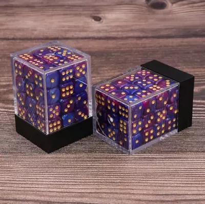 NEW Dice Cube Set Of 36 D6 (12mm) - Meteorite Blue Purple • $15.29