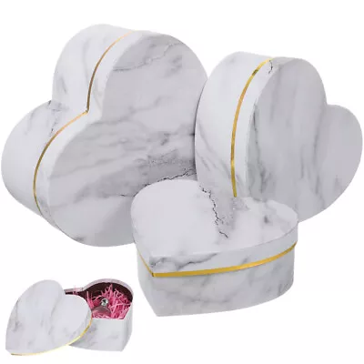  3 Pcs Heart Shaped Box Mothers Day Gift Boxes Nesting Packing • $82.93