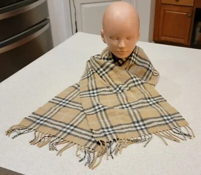 Vintage Burberrys 100% Wool Made In Scotland Scarf - 26x11.5 Inches • $65