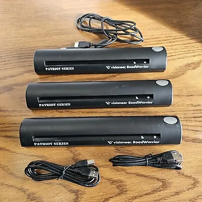 3 Visioneer Roadwarrior Lite Portable Color Scanners W/Cases & Cords For Parts • $22.99