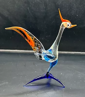 Vintage Blown Glass Road Runner/Emu Murano Style Figurine  • £12.99