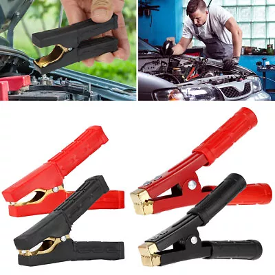 2Pcs Car Battery Clamp 500-1000Amp Pure Copper Battery Alligator Clip BlBSE • $12.89