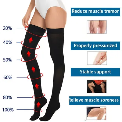 Thigh High Compression Stockings Therapeutic 30-40mmHg Closed Toe Socks • $33.98