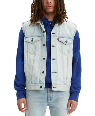 $69.29 • Buy Levi's Mens Trucker Vest Color Light Stonewash 0014