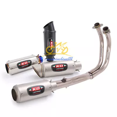 For Kawasaki Vulcan S 650 500MG Full Exhaust System Header Pipe Muffler Slip On • $314.29