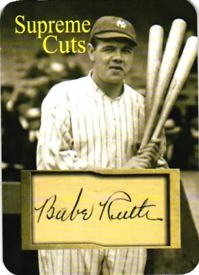 Babe Ruth Supreme Cuts Limited Edition Novelty Sample Card • $7.95