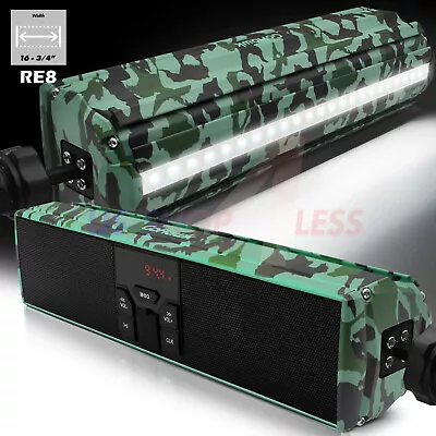 Bluetooth Motorcycle Stereo Speakers Soundbar Audio System MP3 USB ATV 4Wheeler • $49.79