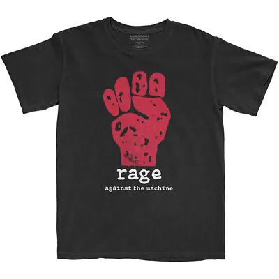 Rage Against The Machine Red Fist Black T-Shirt NEW OFFICIAL • £16.39