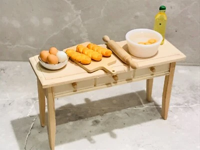 £5.45 • Buy Dolls House Kitchen Dressed Side Work Table 1/12