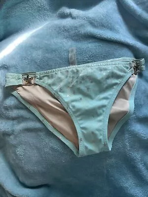 Victoria Secret Teal Star Medium Bikini Bottoms Circa Mid 2000’s • $10