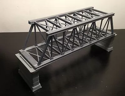 Outland Models Railroad Truss Bridge Grey (for Double Track) With Piers Z Scale • $12.99