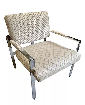 Iconic Mid Century Milo Baughman For Thayer Coggin Chrome Cantilever Chair • $696.50