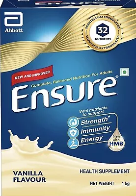 Ensure Complete Balanced Nutrition Drink For Adults 1kg Vanilla Flavour  NEW • $42.99