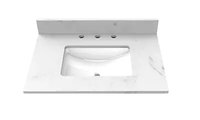 Home Decorators Collection 31 In. W X 22 In. D Vanity Top Carrara Marble White • $279.99