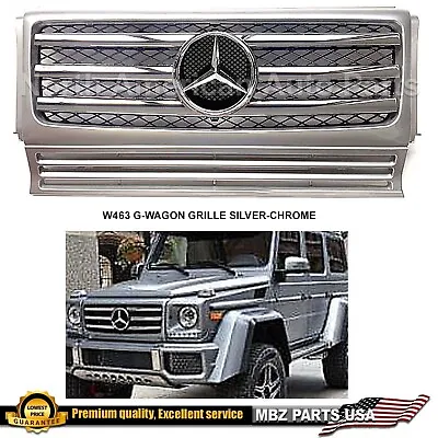 G-Class 4x4 W463 G-Wagon AMG Silver Grille Chrome Star G55 G63 G550 G500 • $199