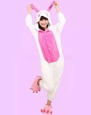 Hello Kitty Onesie Animal Kigurumi Pajamas Unisex Sleepwear Cosplay Costume • $26.95