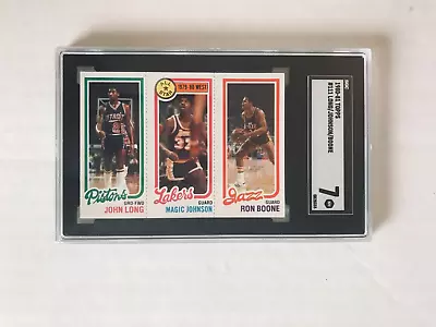 1980-81 Topps #111 Magic Johnson Long Boone HOF RC Rookie Card SGC 7 NM CENTERED • $49.95