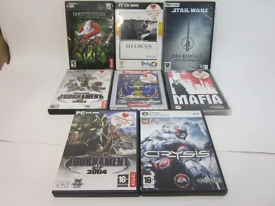 PC CD-ROM Games X8 Mafia Star Wars Unreal Crysis Hitman Ghostbusters Untested • £15