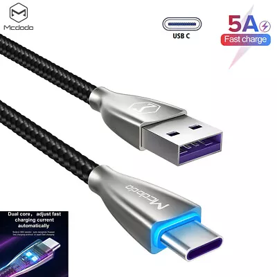 $9.99 • Buy 5A LED USB Type-C Fast Charging Cable Charger For Samsung S22 S21 S20 Ultra
