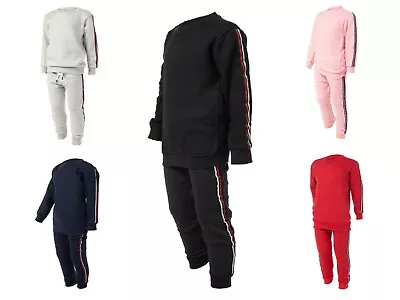 Kids Boys Girls Sports Tracksuit Fashion Trouser Suit Cotton 2PCS Set 1-10 Yrs • £7.99